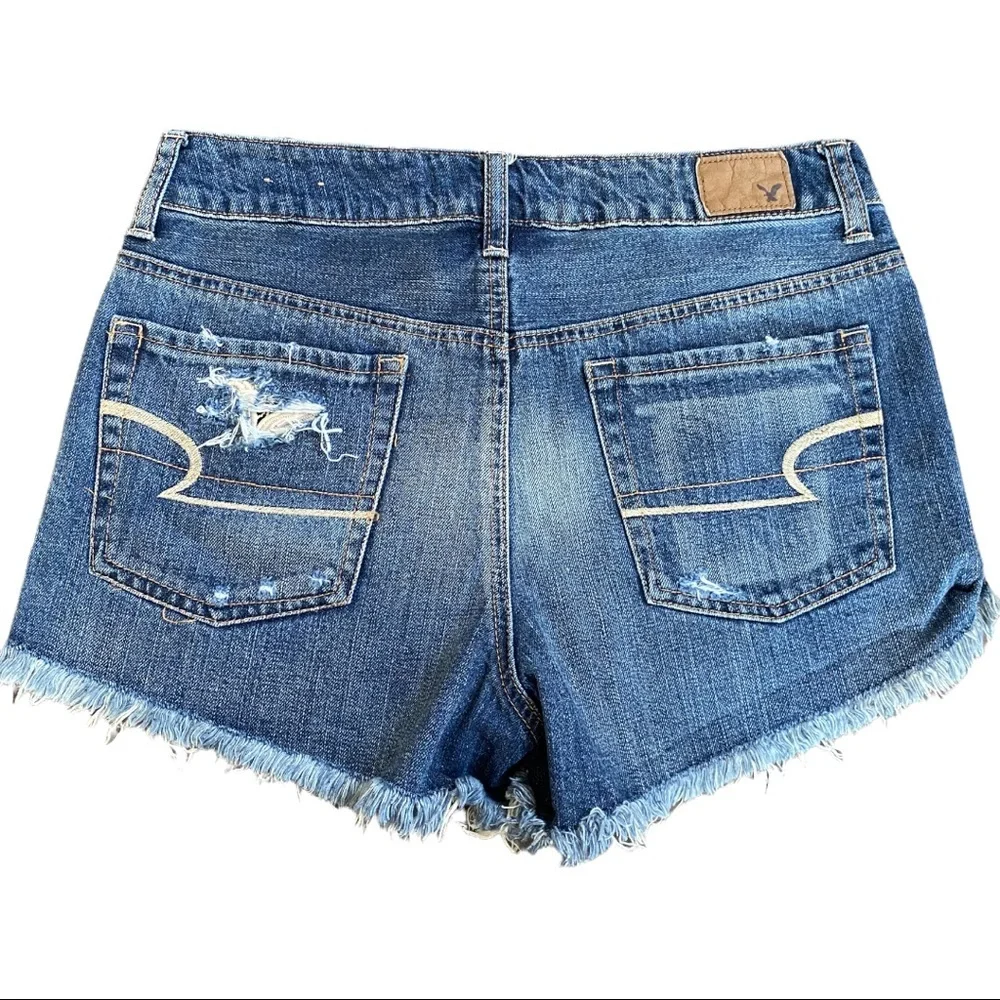 American Eagle outfitters denim blue jean shorts size 6 - Picture 4 of 10